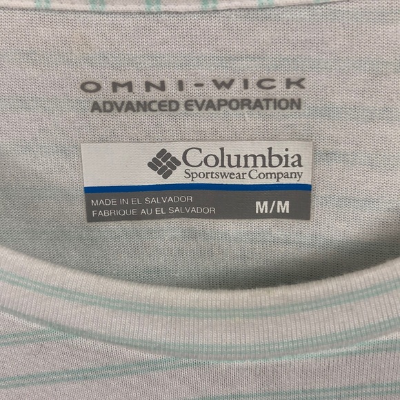 Columbia Men’s Omni Wick Striped Tee Shirt Size M - Picture 3 of 4